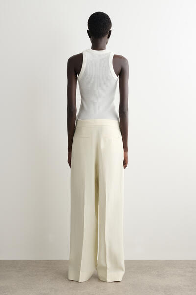 COS テーラードリネンブレンドストレートレッグパンツ