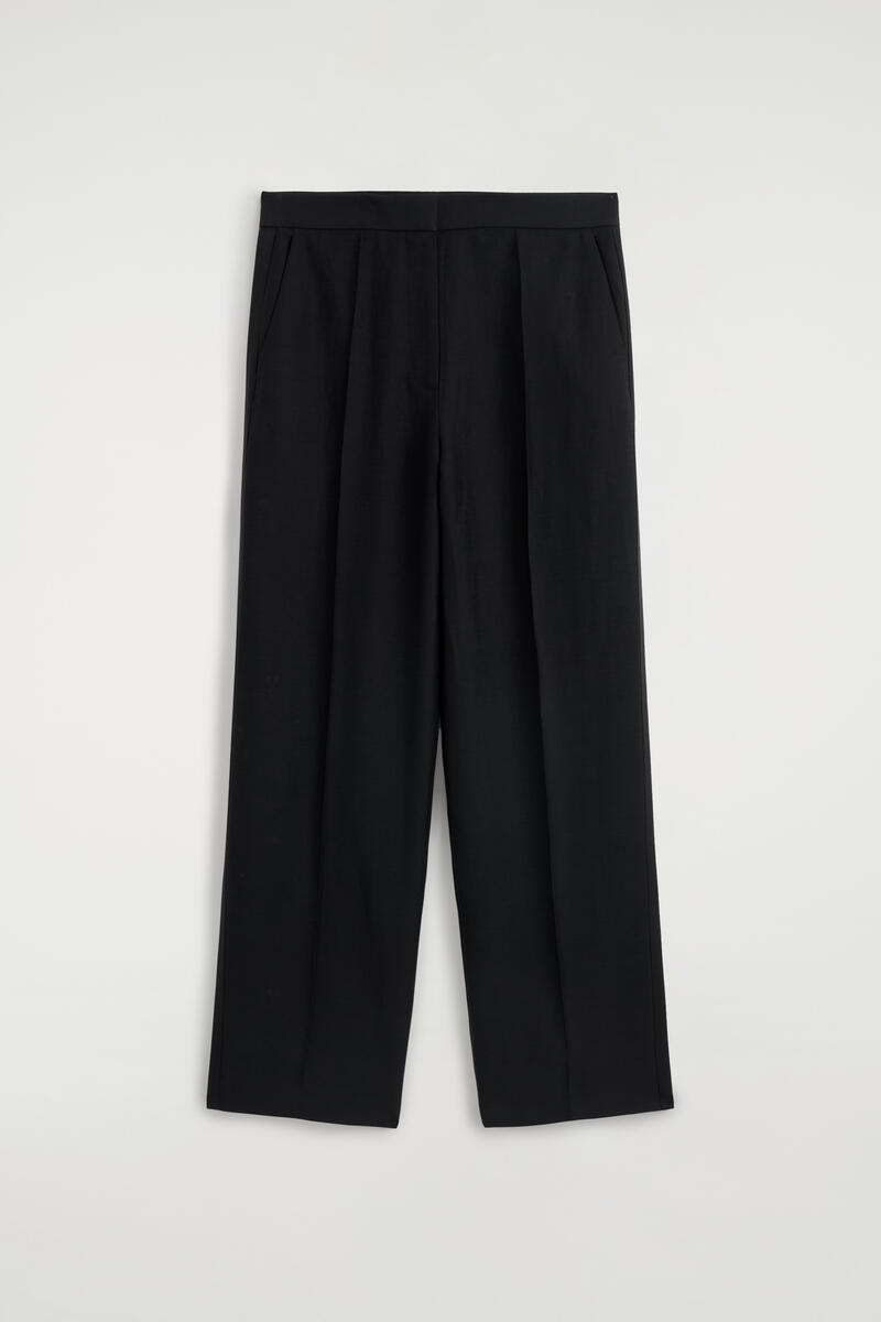 COS テーラードリネンブレンドストレートレッグパンツ