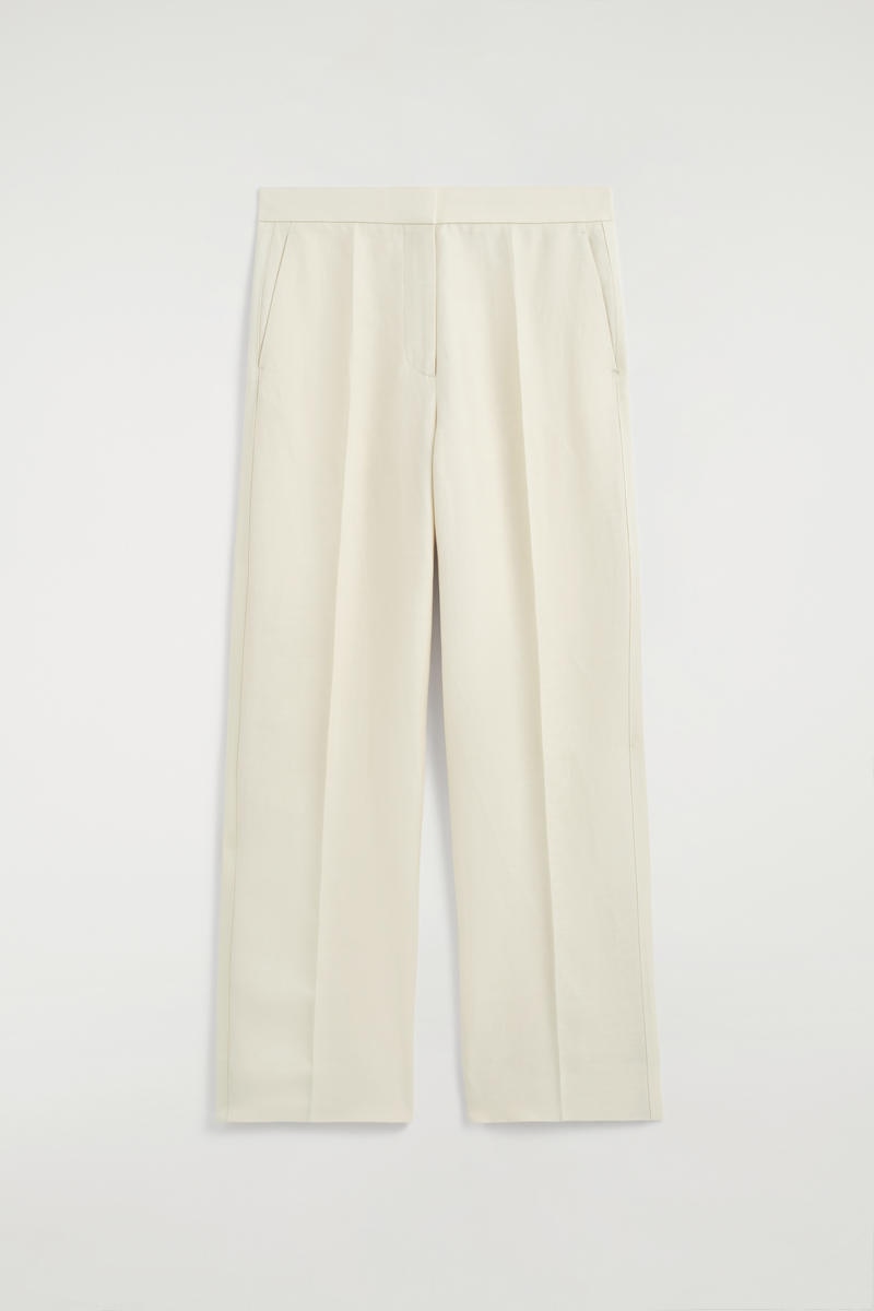 COS テーラードリネンブレンドストレートレッグパンツ