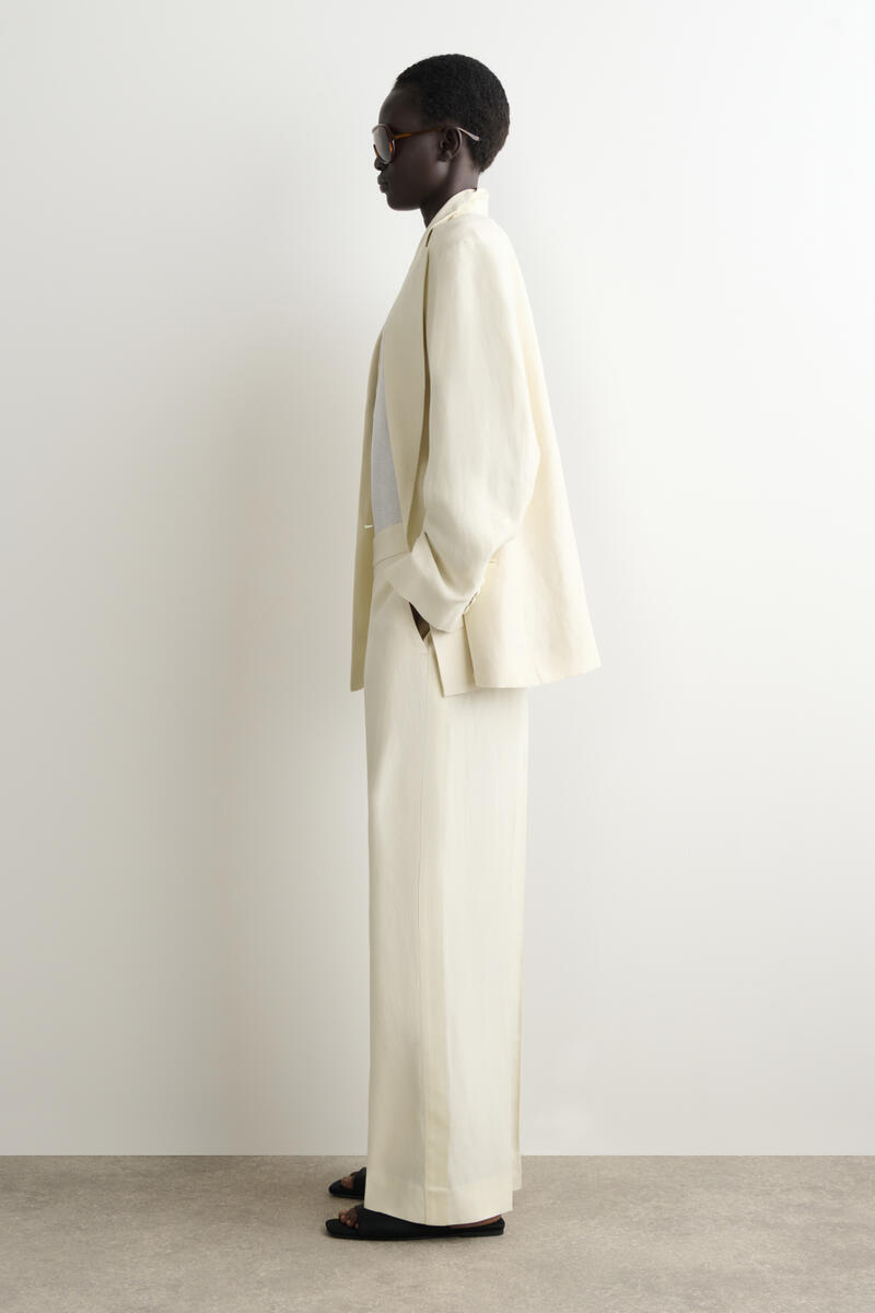 COS テーラードリネンブレンドストレートレッグパンツ