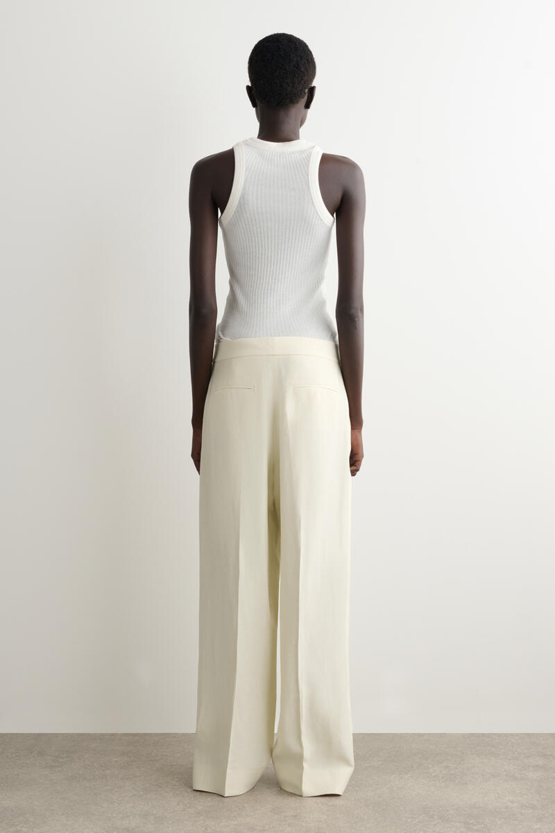 COS テーラードリネンブレンドストレートレッグパンツ