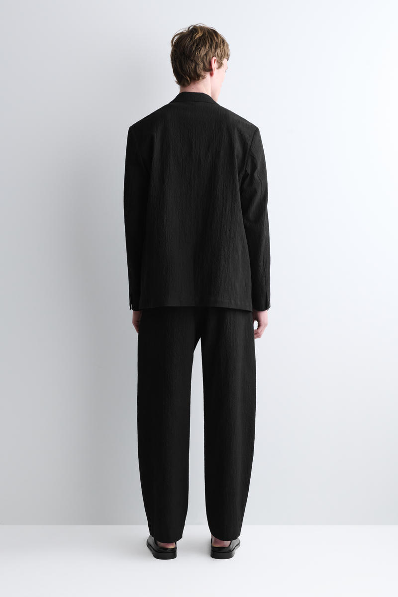 COS シアサッカー　ストレートレッグパンツ