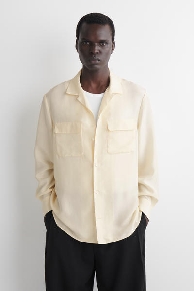 COS シルクユーティリティシャツ