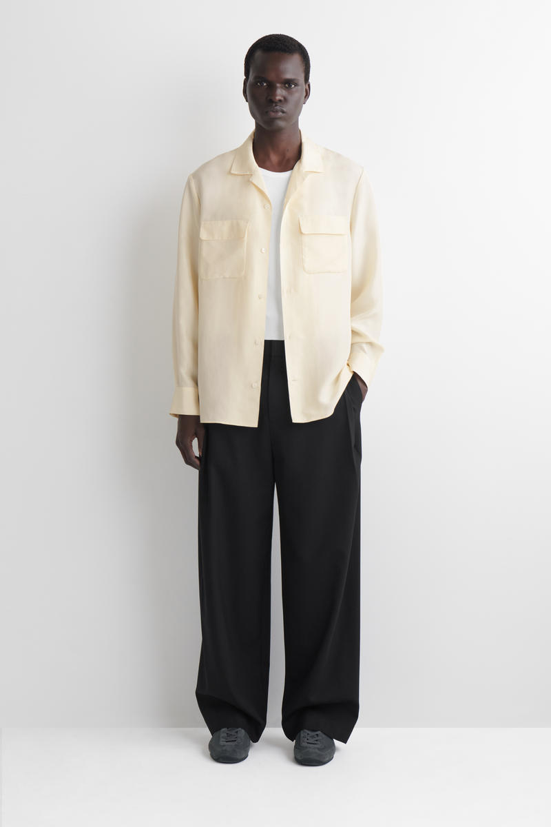 COS シルクユーティリティシャツ