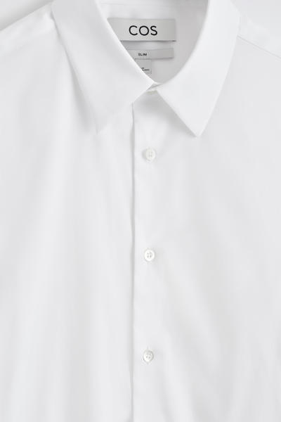COS テーラード コットンポプリンシャツ