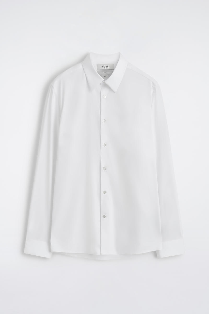 COS テーラード コットンポプリンシャツ