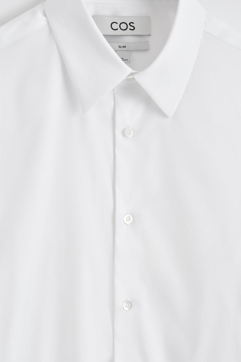 COS テーラード コットンポプリンシャツ