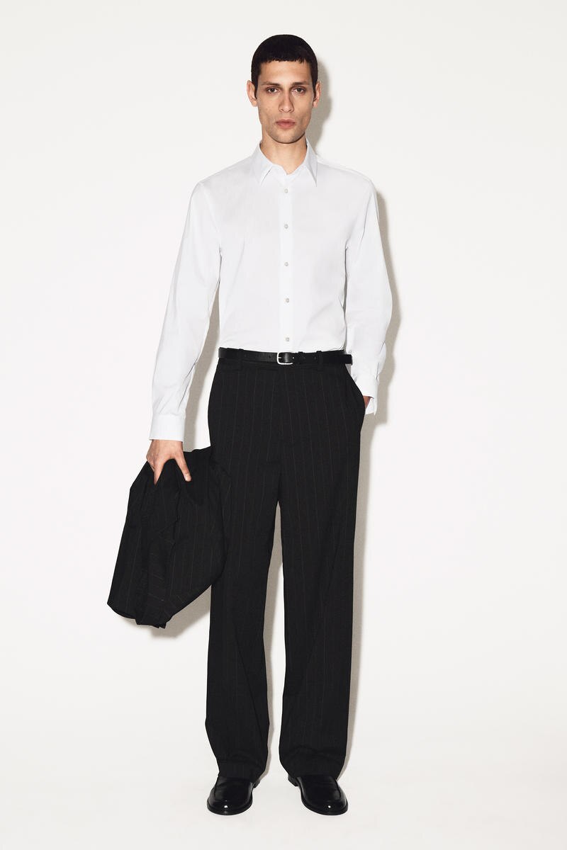 COS テーラード コットンポプリンシャツ