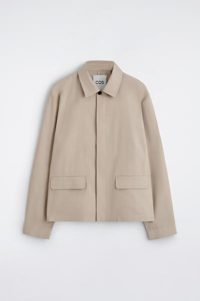 COS リラックス コットンリネンオーバーシャツ