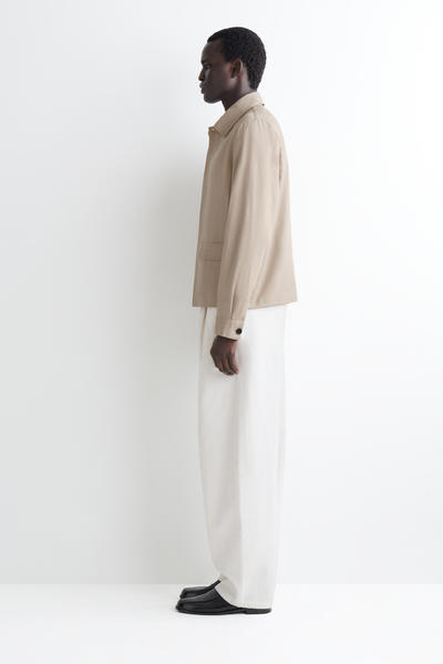 COS リラックス コットンリネンオーバーシャツ