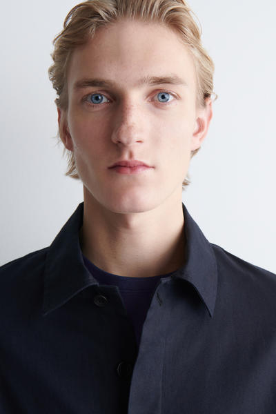 COS リラックス コットンリネンオーバーシャツ