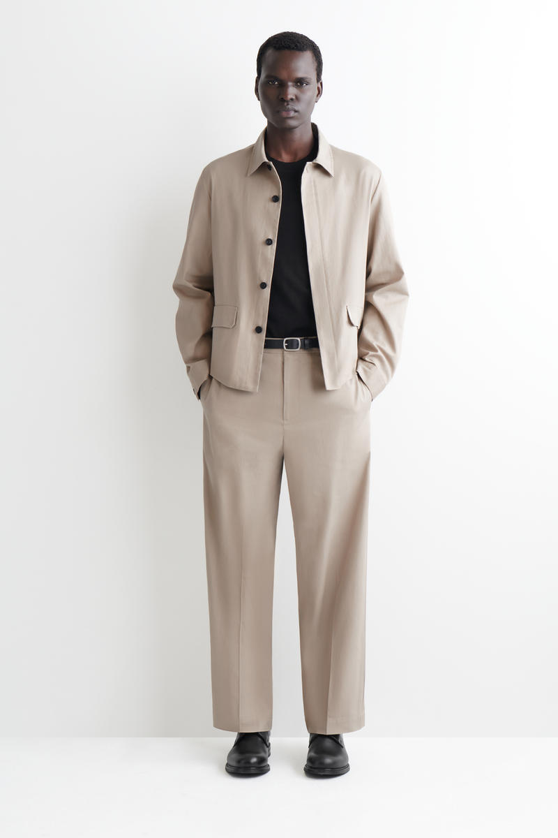 COS リラックス コットンリネンオーバーシャツ