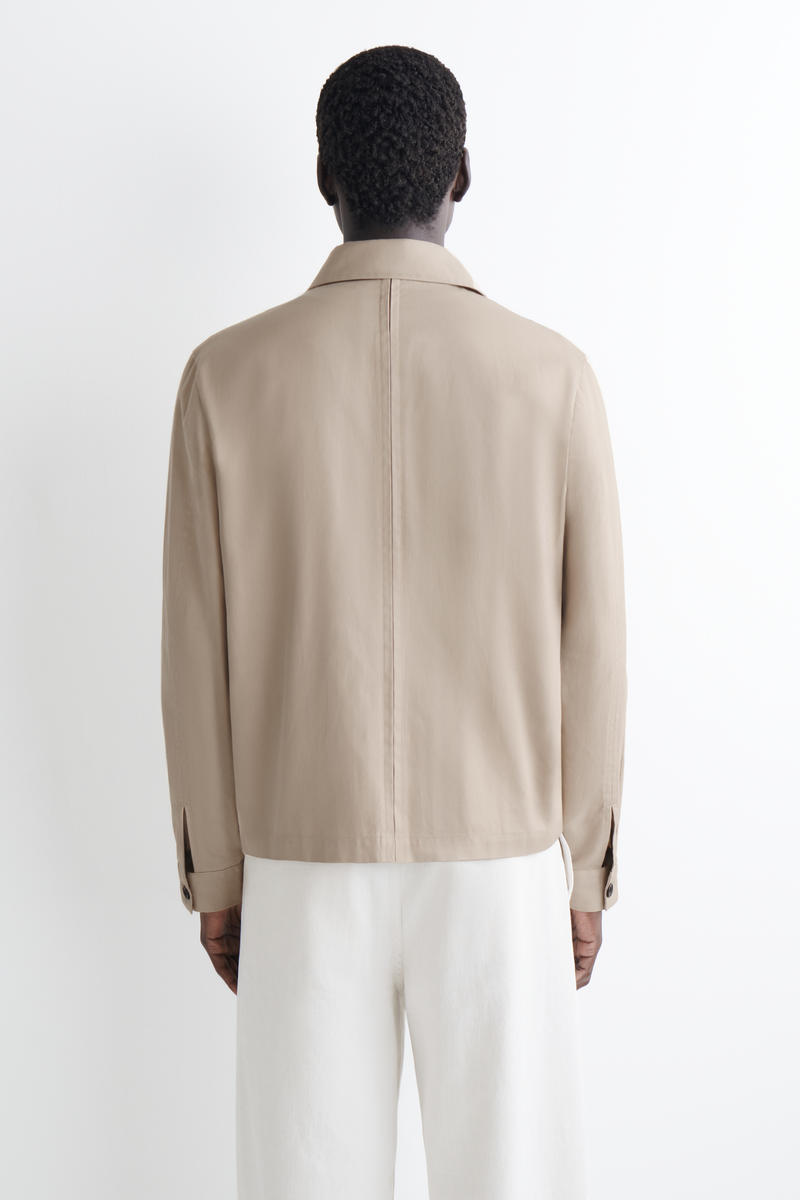 COS リラックス コットンリネンオーバーシャツ