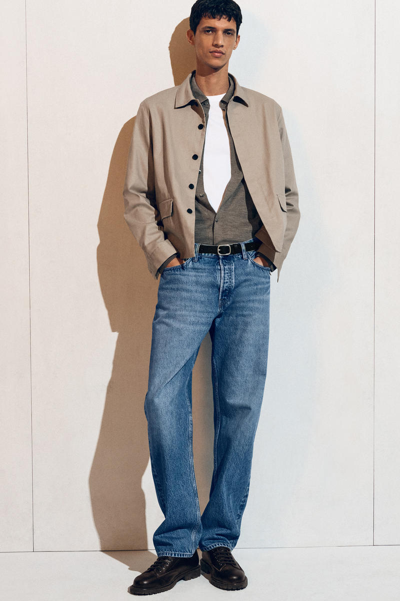 COS リラックス コットンリネンオーバーシャツ