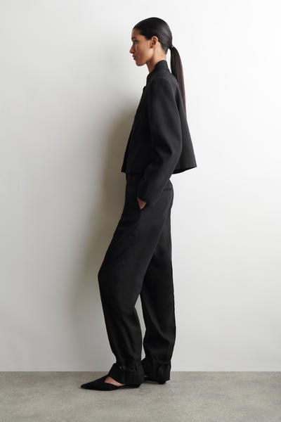 COS リネンストレートレッグパンツ