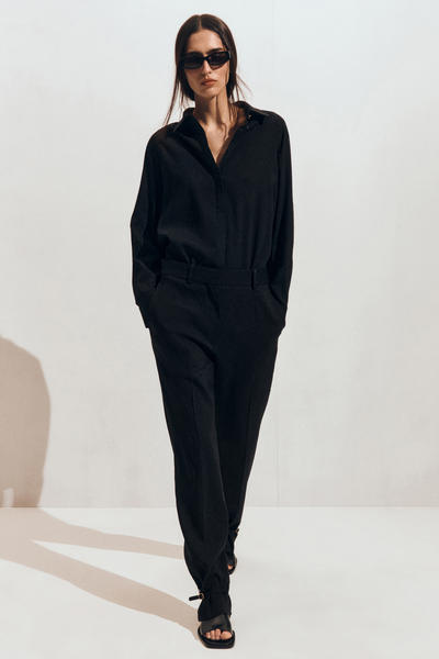 COS リネンストレートレッグパンツ