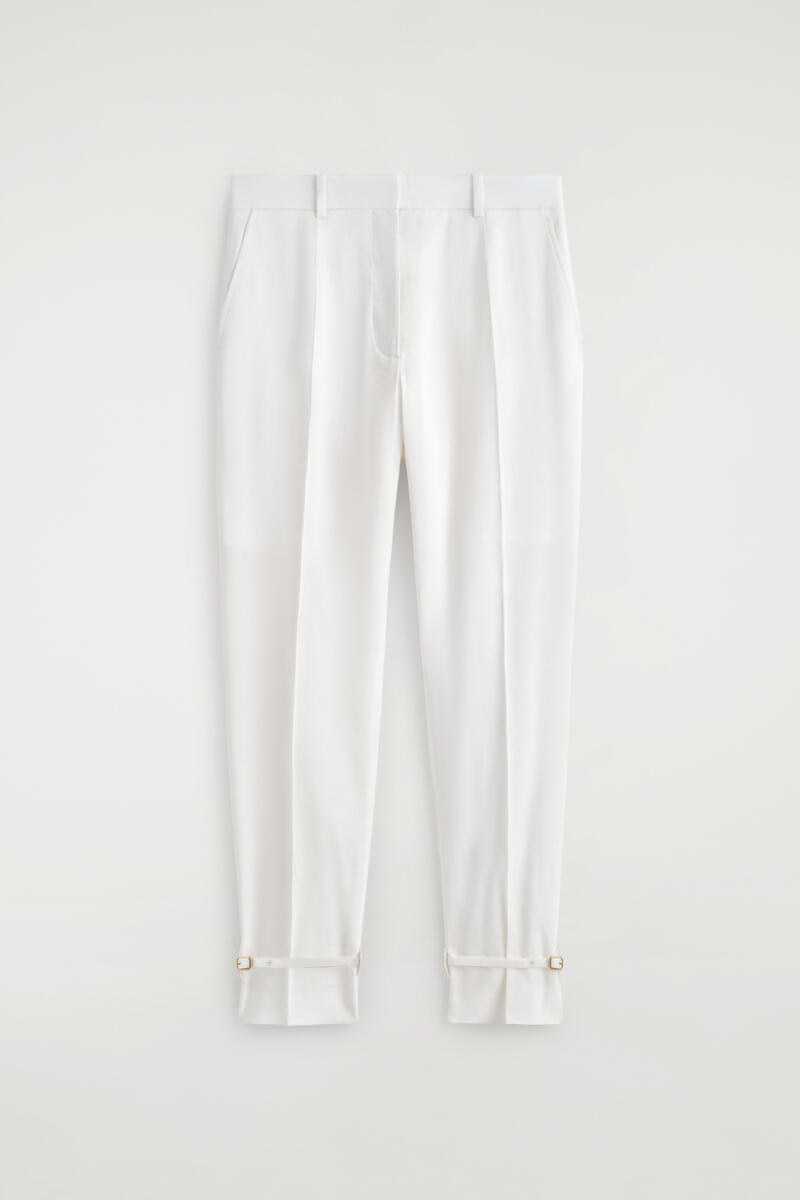 COS リネンストレートレッグパンツ