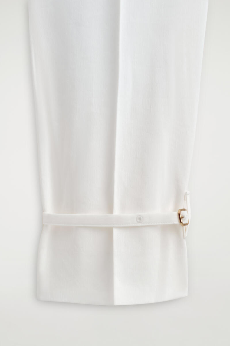 COS リネンストレートレッグパンツ