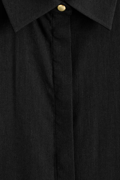 COS ロングラインリネンシャツ