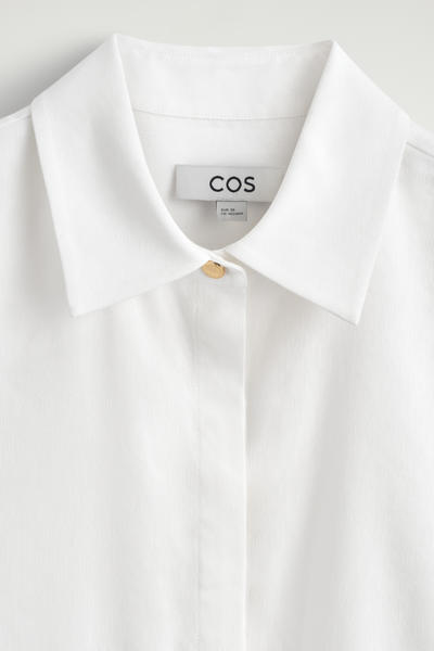 COS ロングラインリネンシャツ