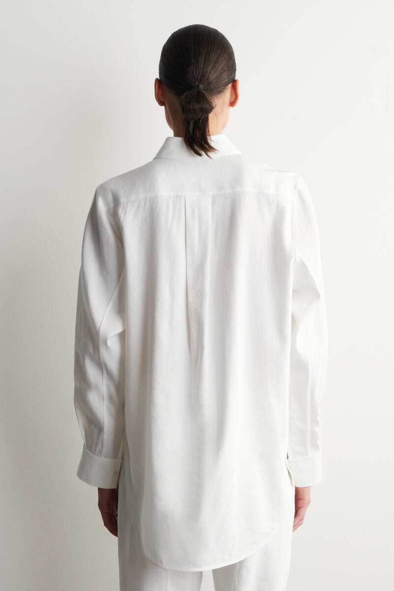 COS ロングラインリネンシャツ