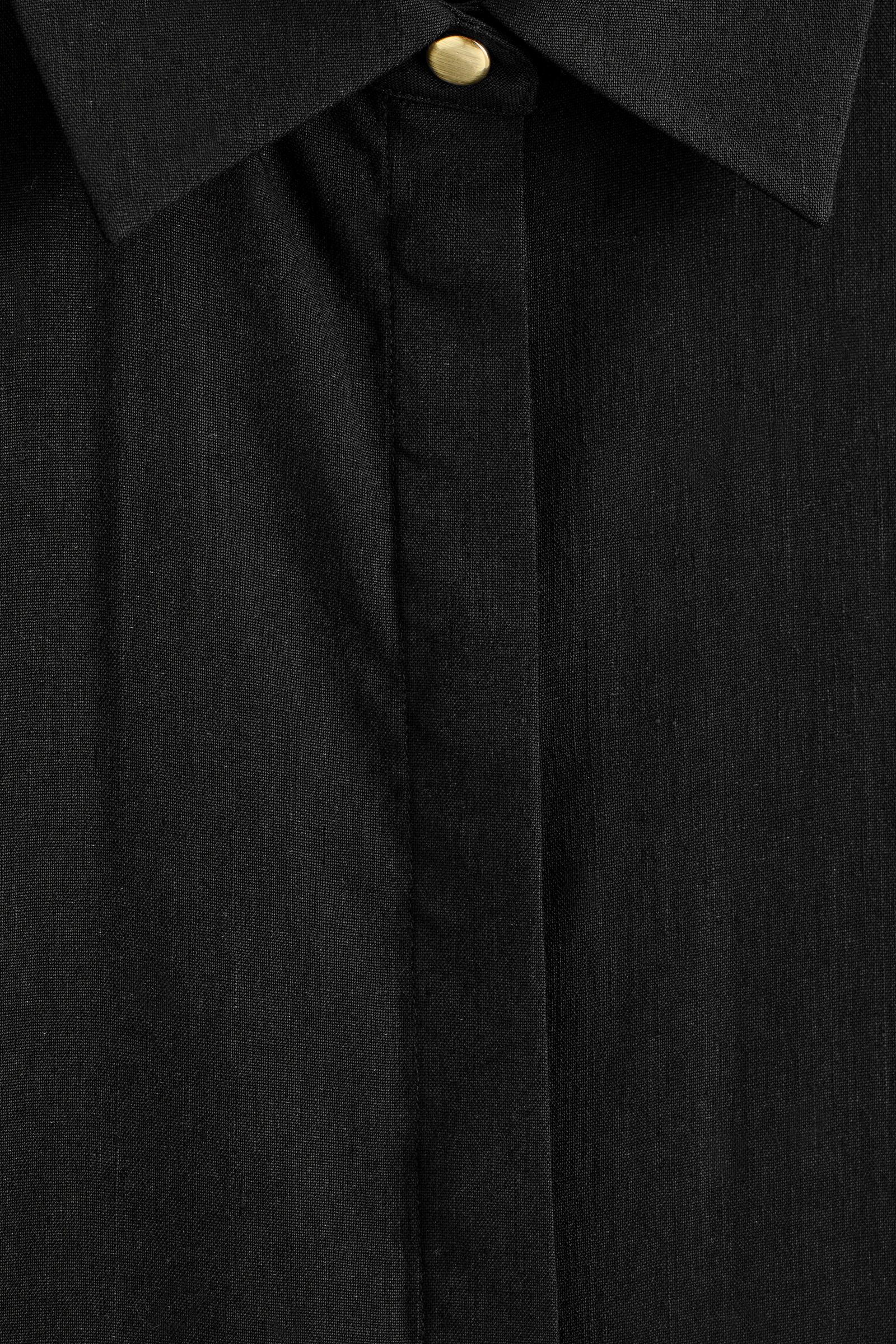 LONGLINE LINEN SHIRT ロングラインリネンシャツ ブラック｜COS コス