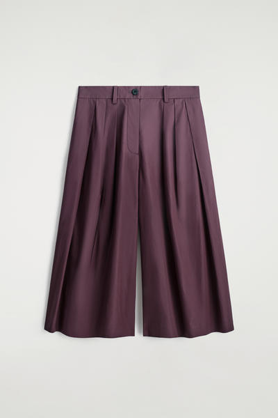 COS プリーツ入り コットンキュロット