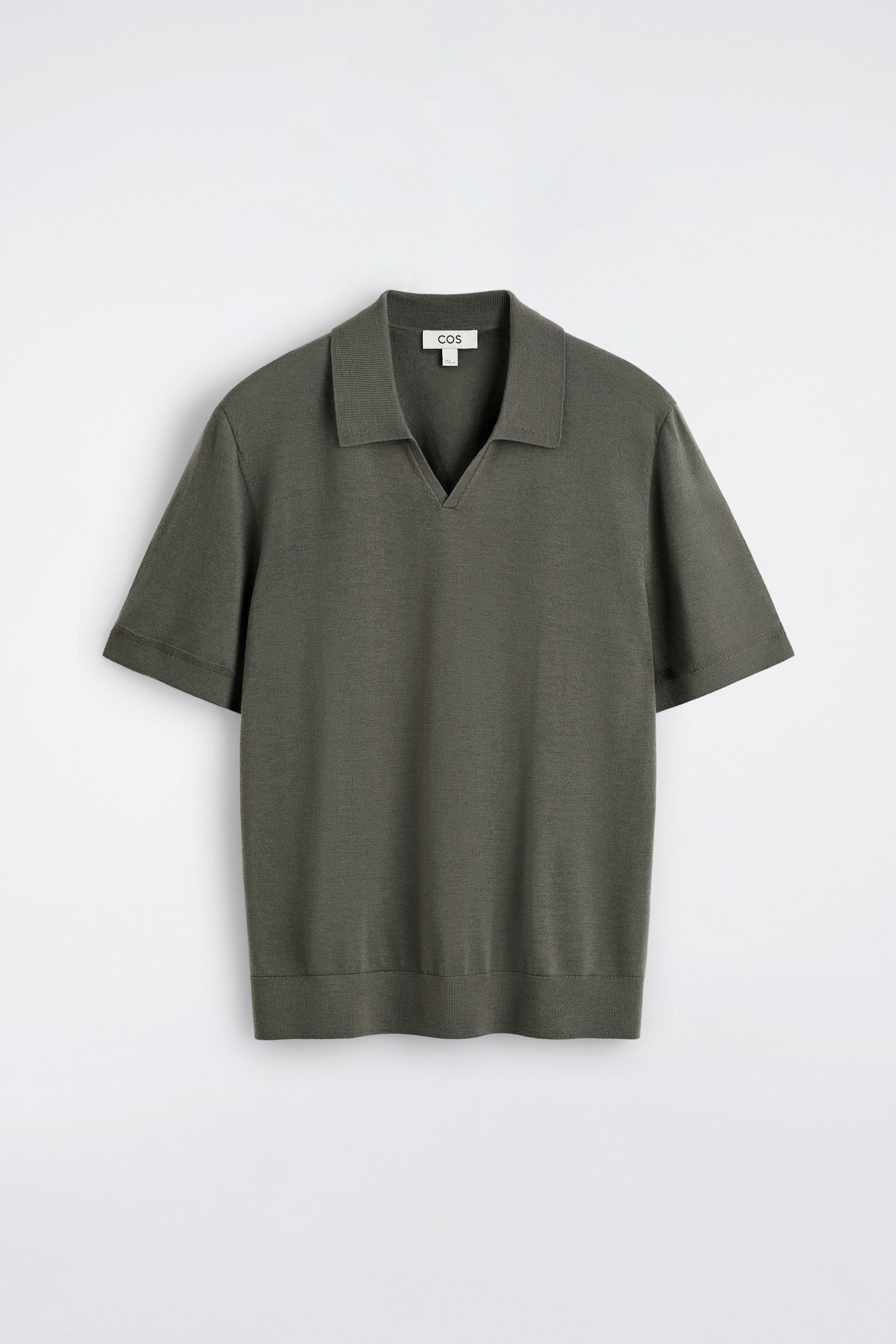 SLIM OPEN-COLLAR MERINO WOOL POLO SHIRT メリノウール オープン