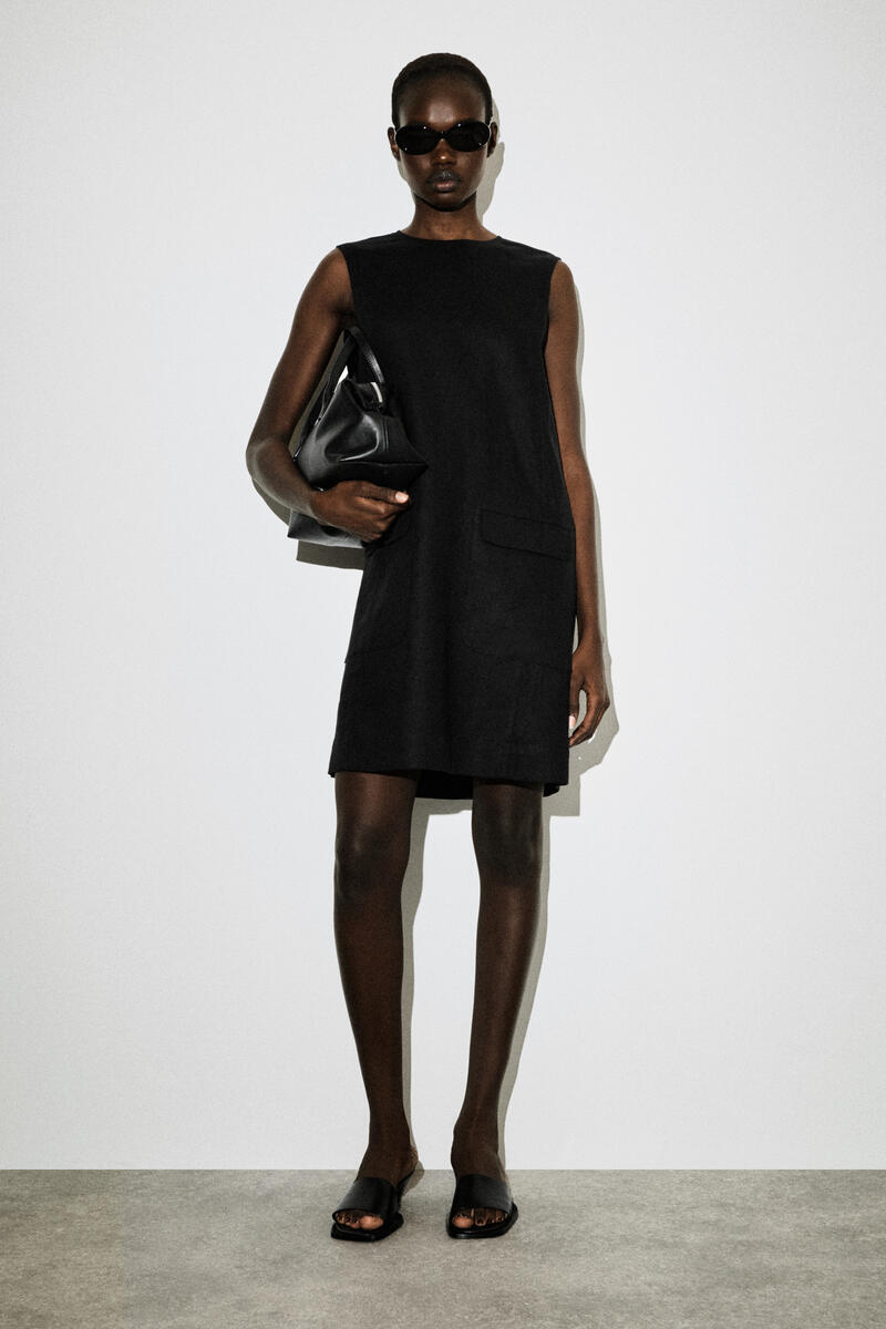 COS リネンミニシフトドレス