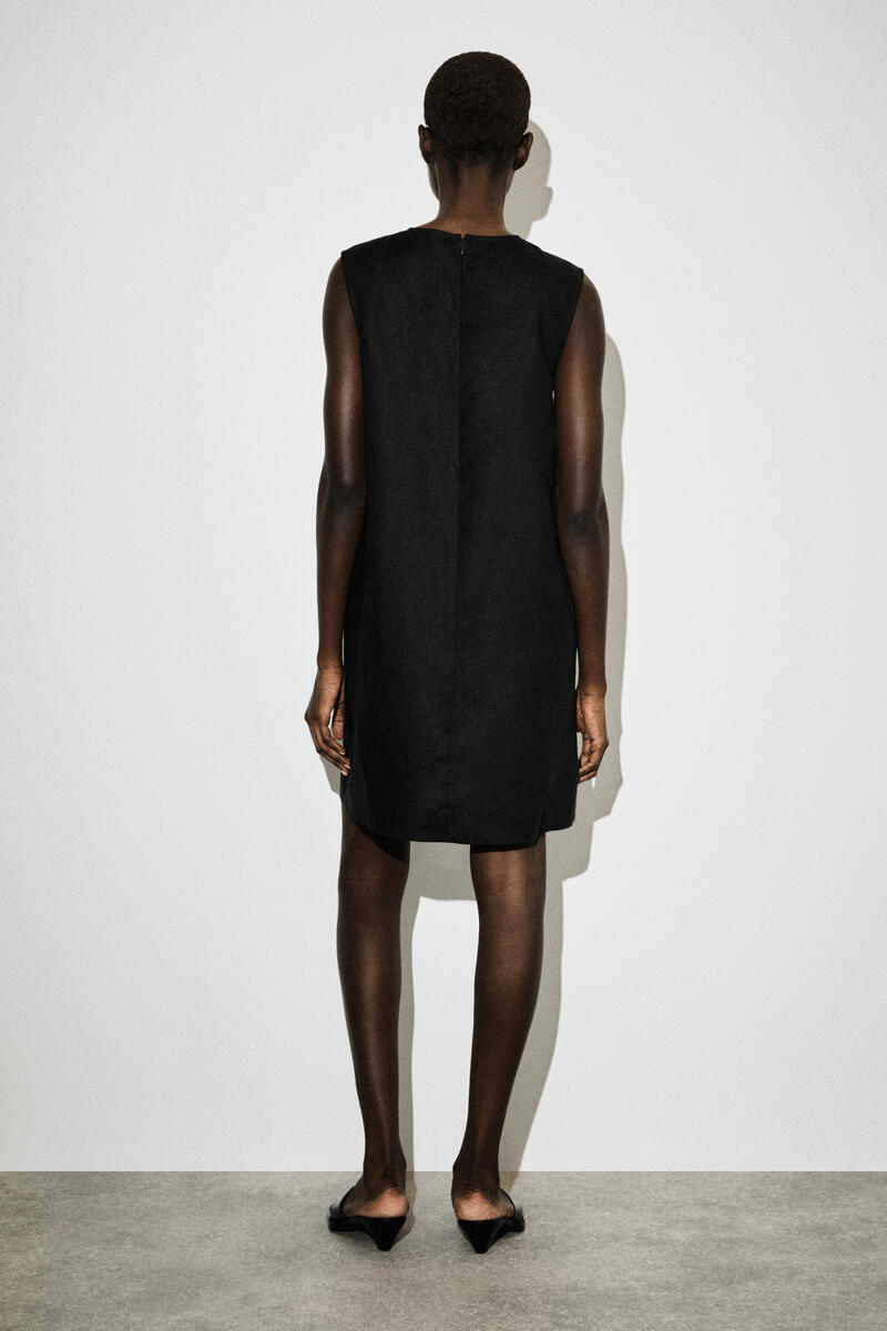 COS リネンミニシフトドレス