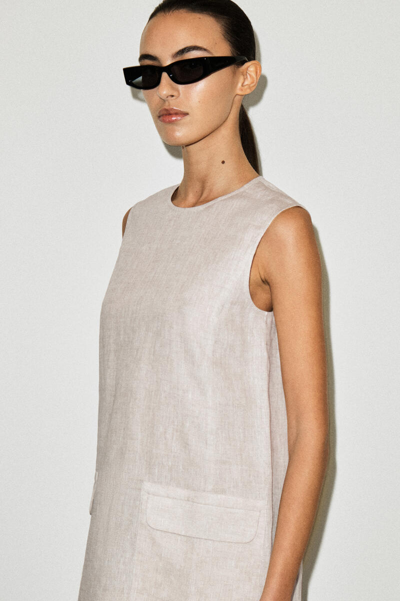 COS リネンミニシフトドレス