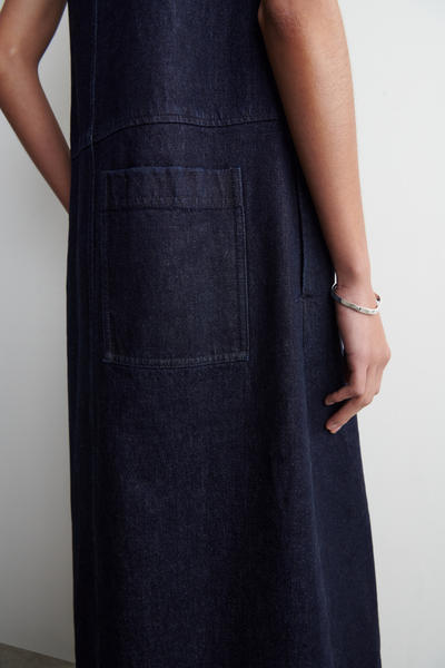 COS Aラインデニムミディドレス