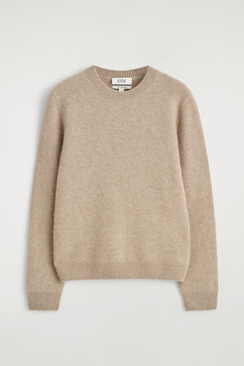 CASHMERE CREW-NECK JUMPER カシミヤクルー ネックセーター ベージュ