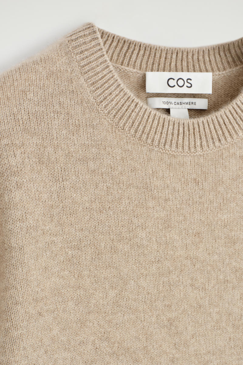 CASHMERE CREW-NECK JUMPER カシミヤクルー ネックセーター ベージュ