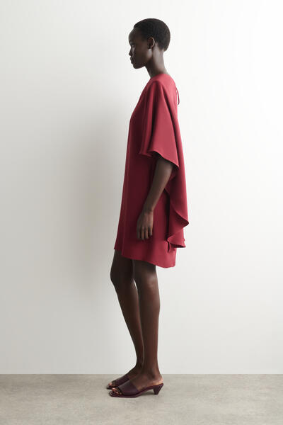 COS ドレープシルクミニドレス