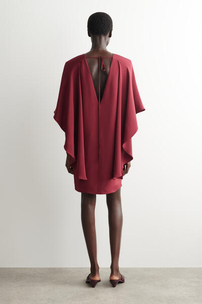 COS ドレープシルクミニドレス