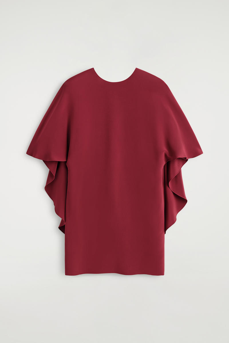 COS ドレープシルクミニドレス