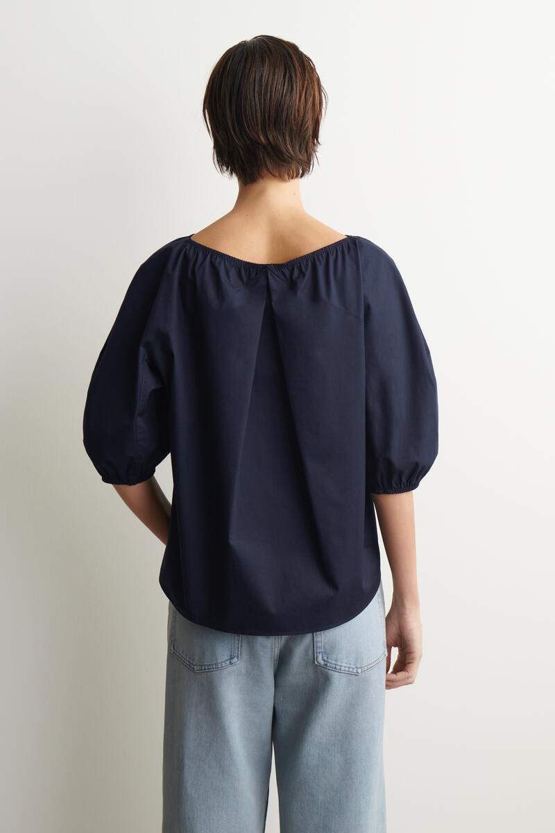 COS ギャザード パフスリーブブラウス