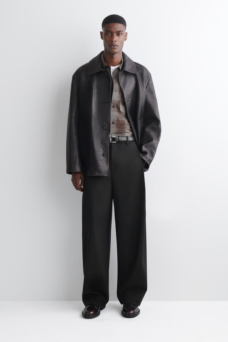 COS チェック柄ブラッシュドコットンシャツ