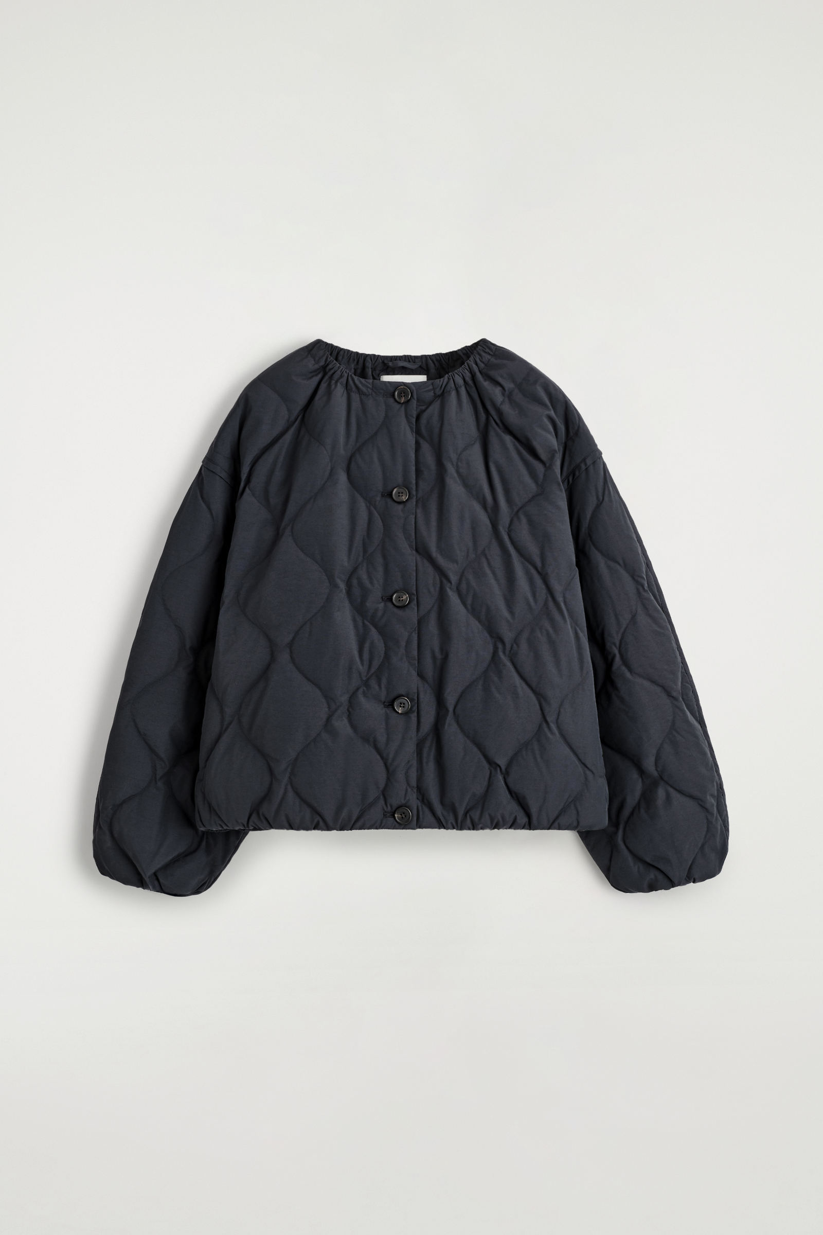 GATHERED QUILTED DOWN JACKET ギャザー入り キルティングダウン