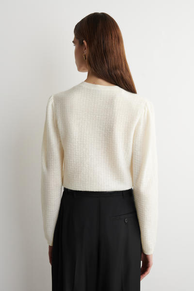 COS ジグザグ編みのモヘア混セーター