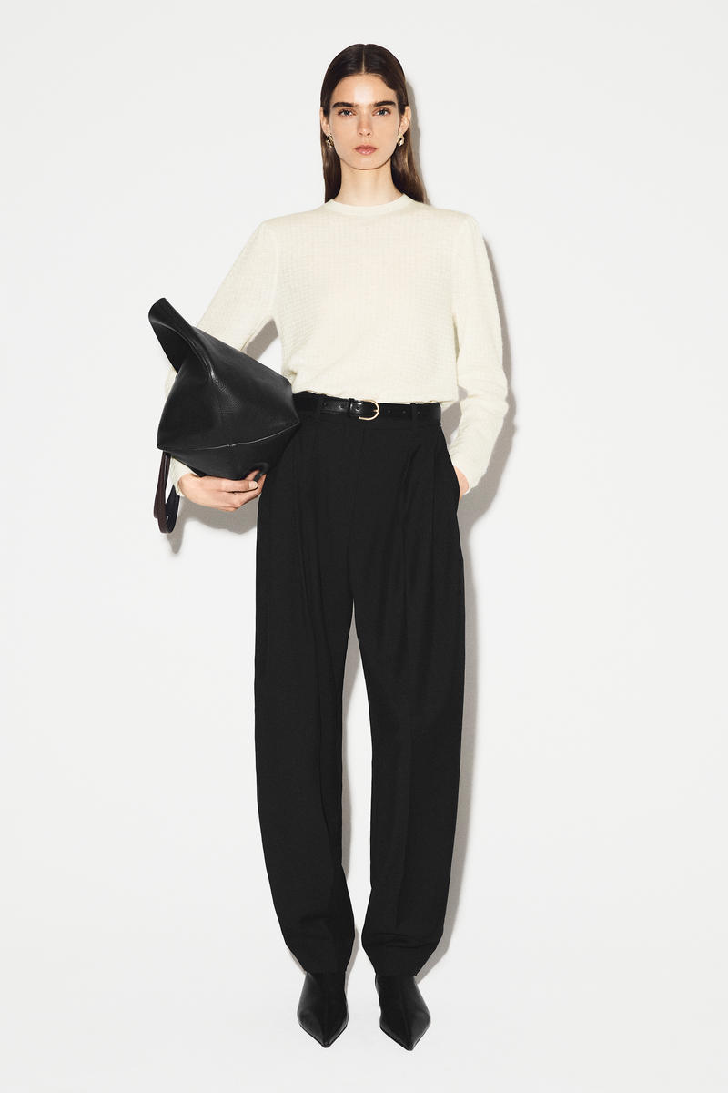 COS ジグザグ編みのモヘア混セーター