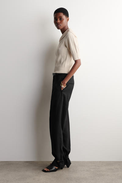 COS セーラーカラー ウールポロトップ