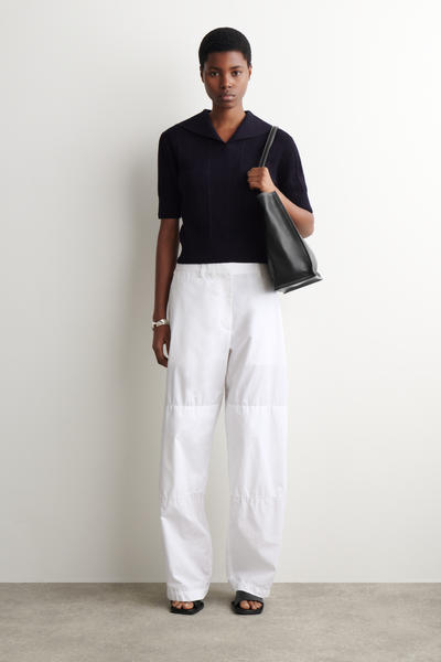 COS セーラーカラー ウールポロトップ