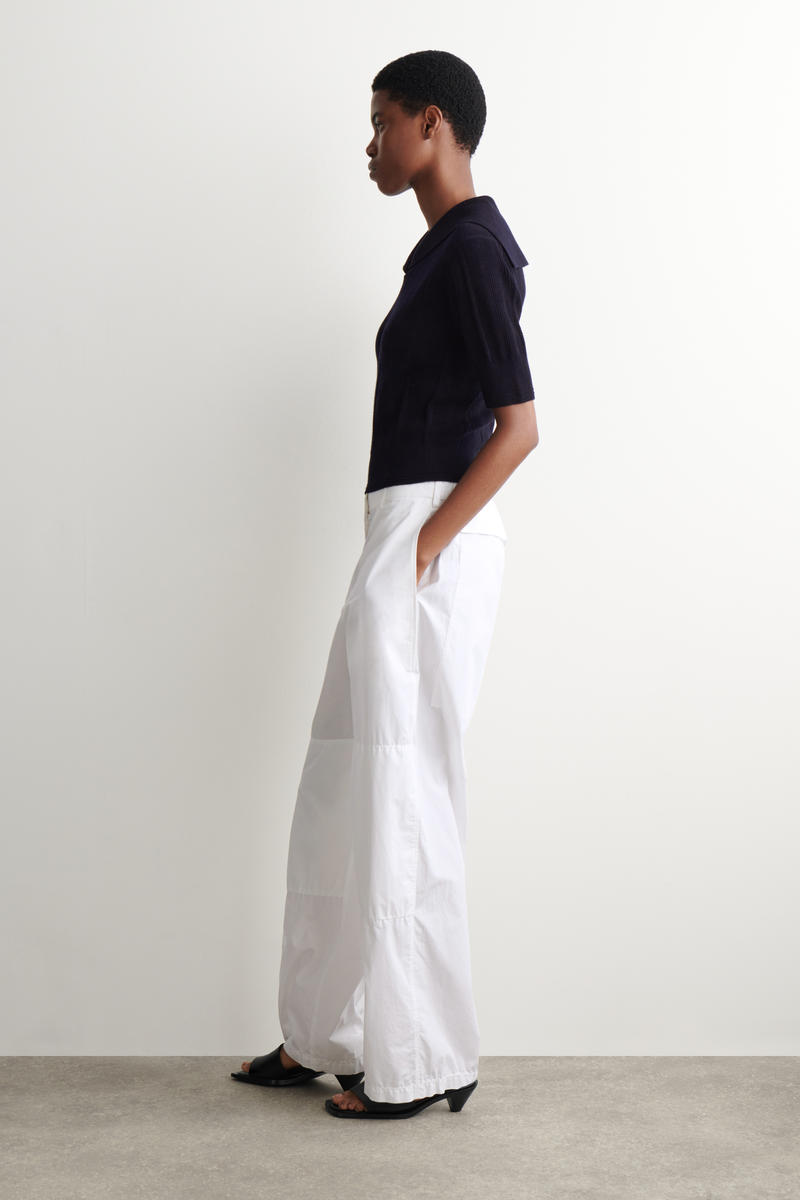 COS セーラーカラー ウールポロトップ