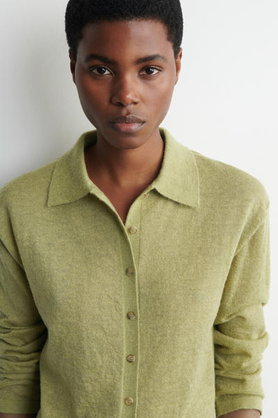 COS モヘア メリノウールブレンド シャツ