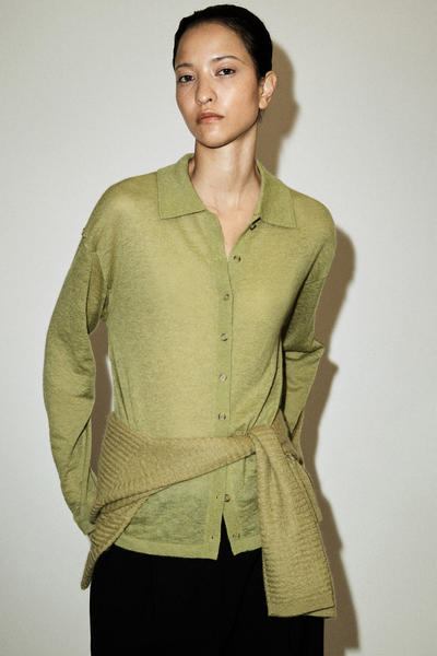 COS モヘア メリノウールブレンド シャツ