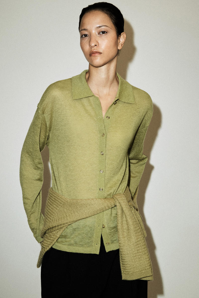 COS モヘア メリノウールブレンド シャツ