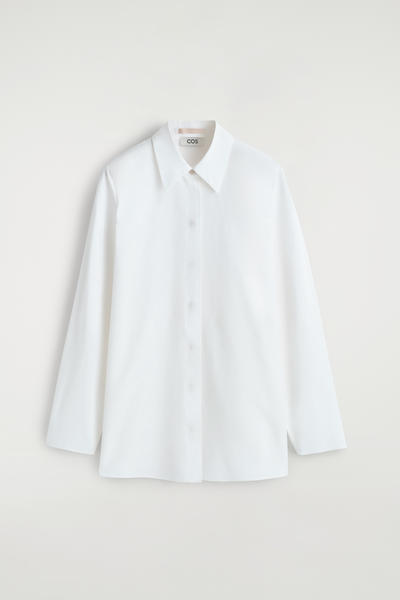 COS ラウンドコットン シルクシャツ