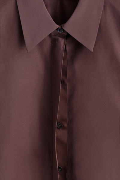 COS ラウンドコットン シルクシャツ